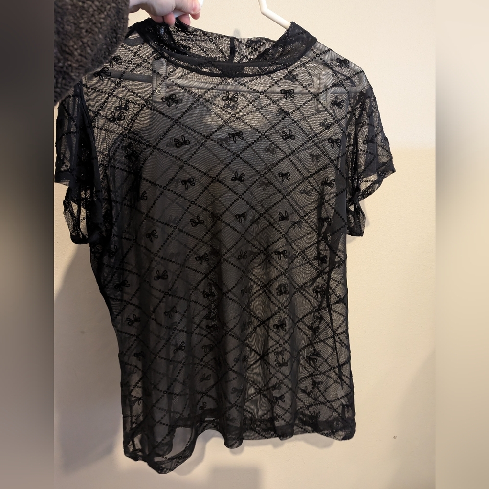 Ribbon Mesh Top